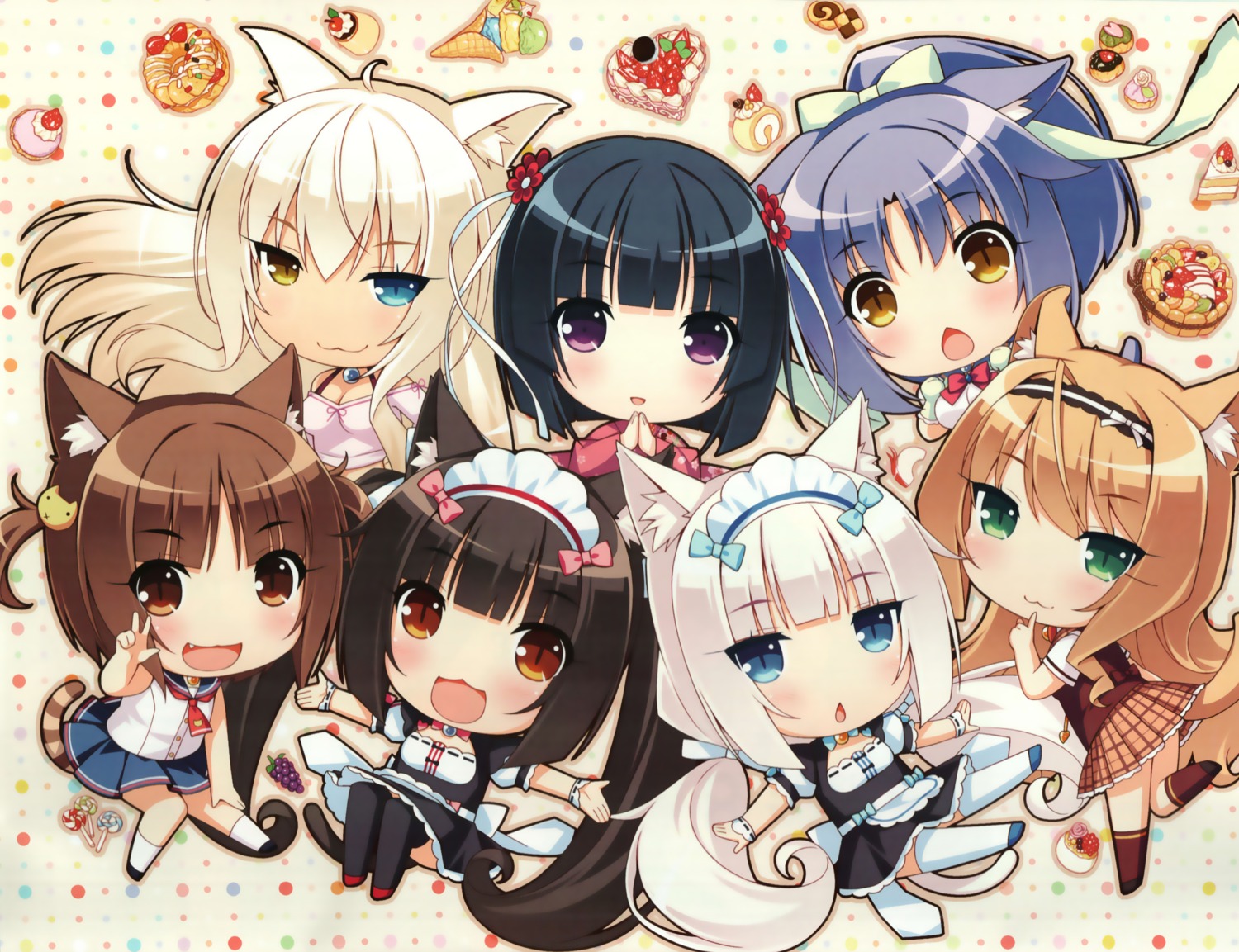 Sayori Nekopara Azuki Chocola Cinnamon Nekopara Coconut Maple